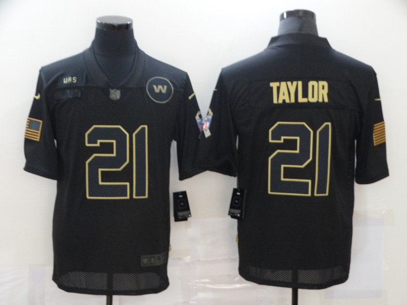 Men's Washington Football Team Black #21 Sean Taylor Salute To Service Limited Stitched Jersey